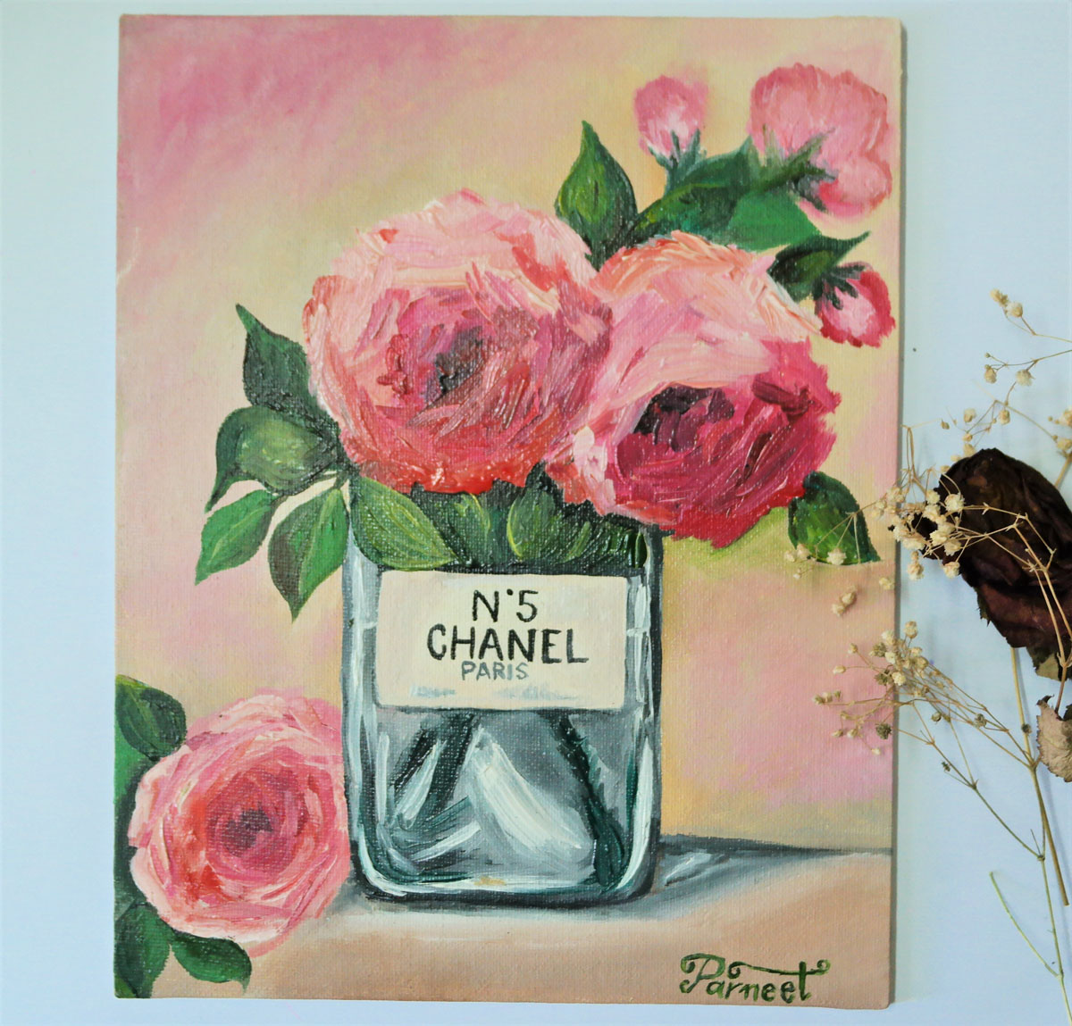 N5 Chanel: Oil Painting SIZE: - Painter Muse